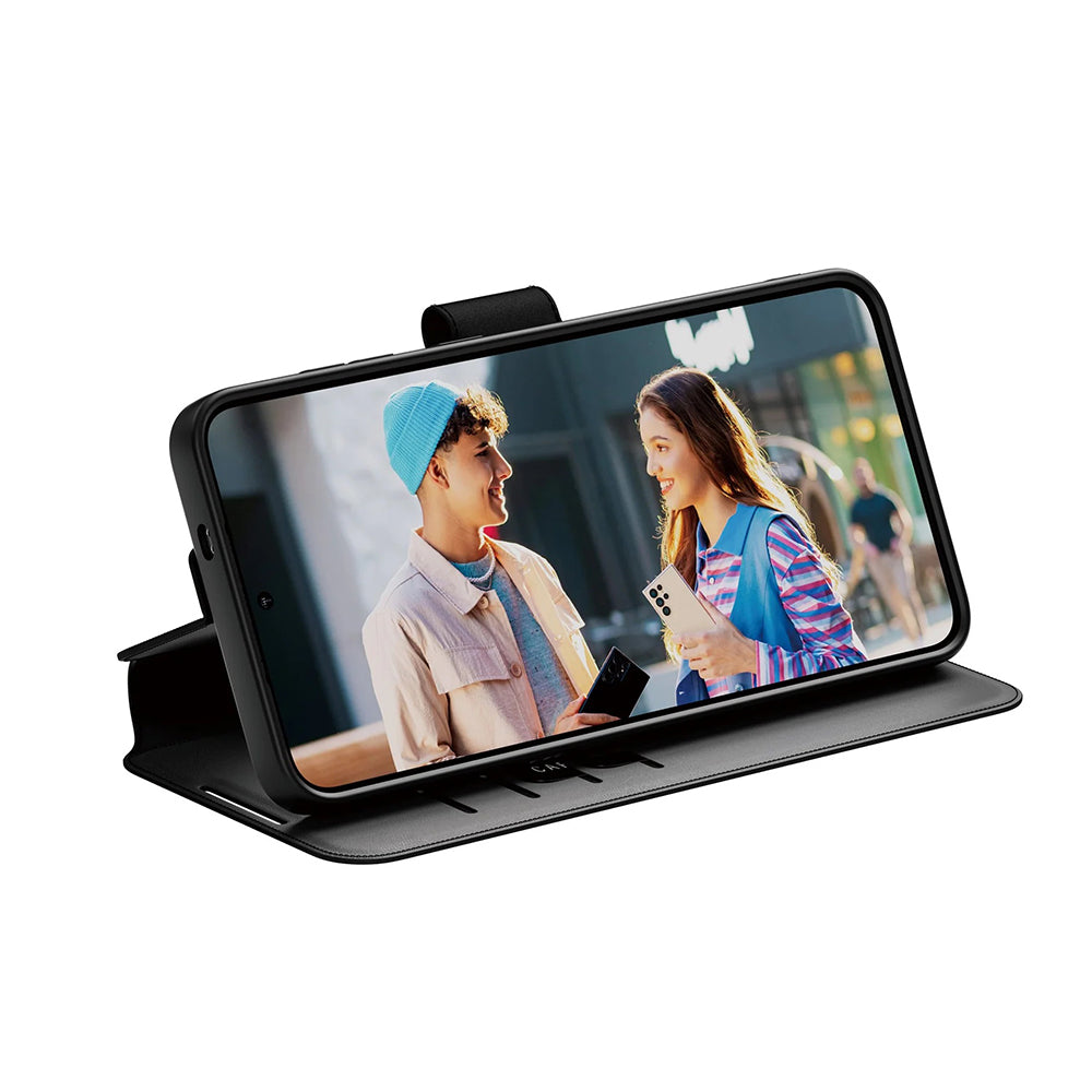Funda para Samsung Galaxy S25+ S936, PanzerGlass, Care Feature Kickstand Wallet, Negra