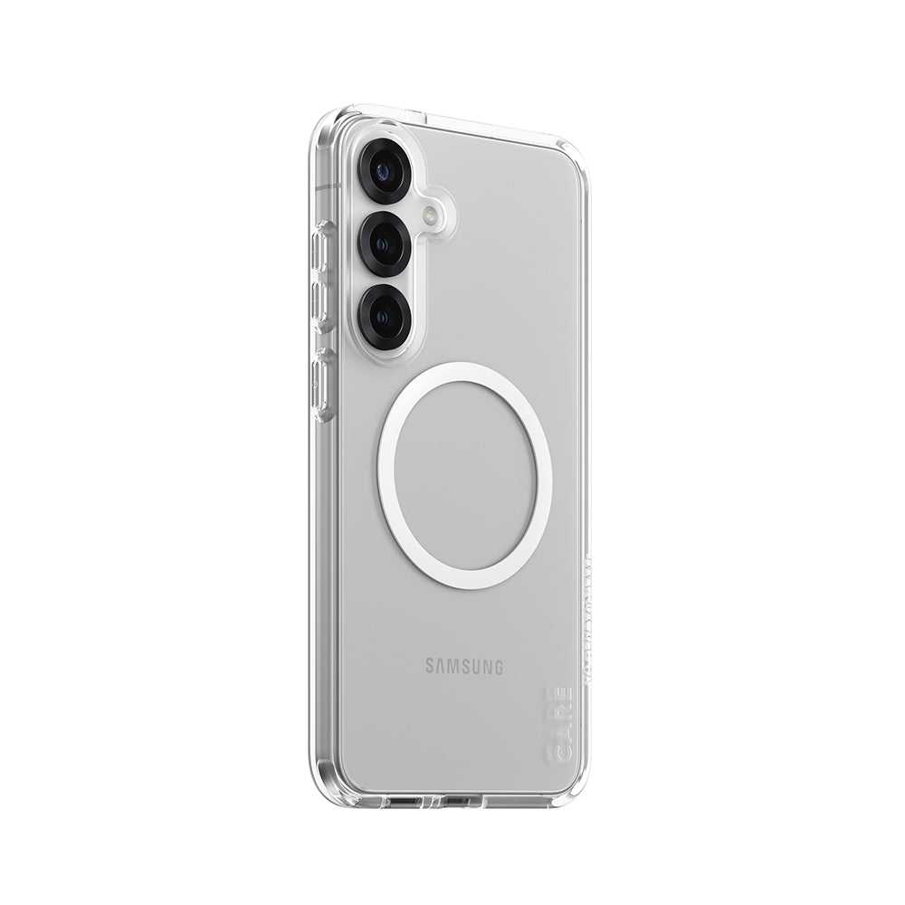 Funda para Samsung Galaxy S25+ S936, PanzerGlass, Care Urban Combat, Transparente Blanca