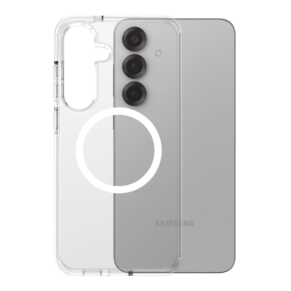 Funda para Samsung Galaxy S25+ S936, PanzerGlass, Care Urban Combat, Transparente Blanca