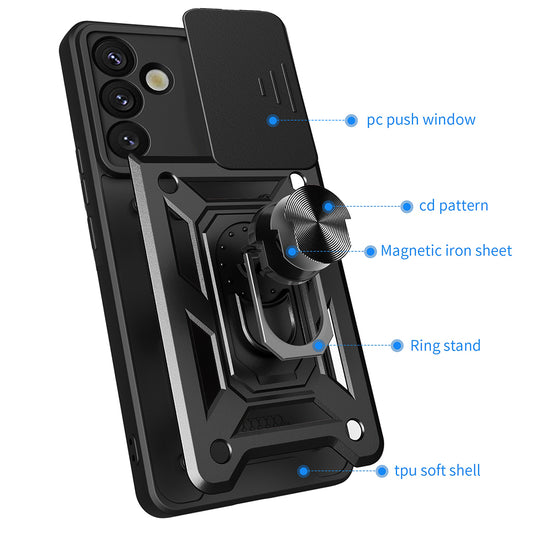 Case for Samsung Galaxy S25+ S936, Techsuit, CamShield, Black