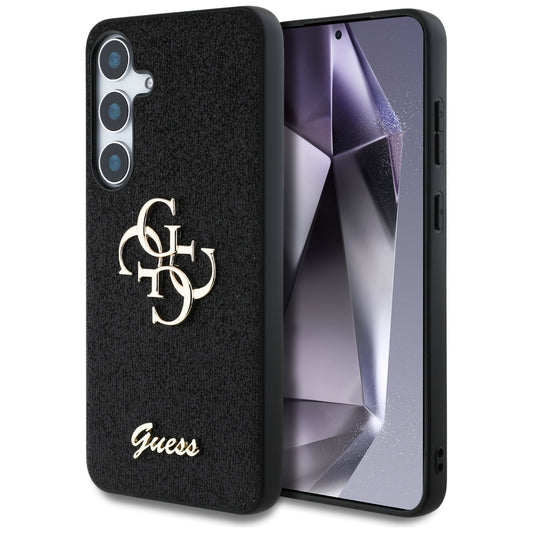 Funda para Samsung Galaxy S25 S931, Guess, Glitter Big 4G Script, Negra