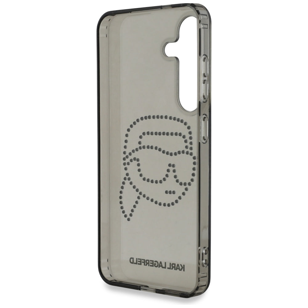 Funda para Samsung Galaxy S25 S931, Karl Lagerfeld, IML Rhinestones Karl's Head, Negra