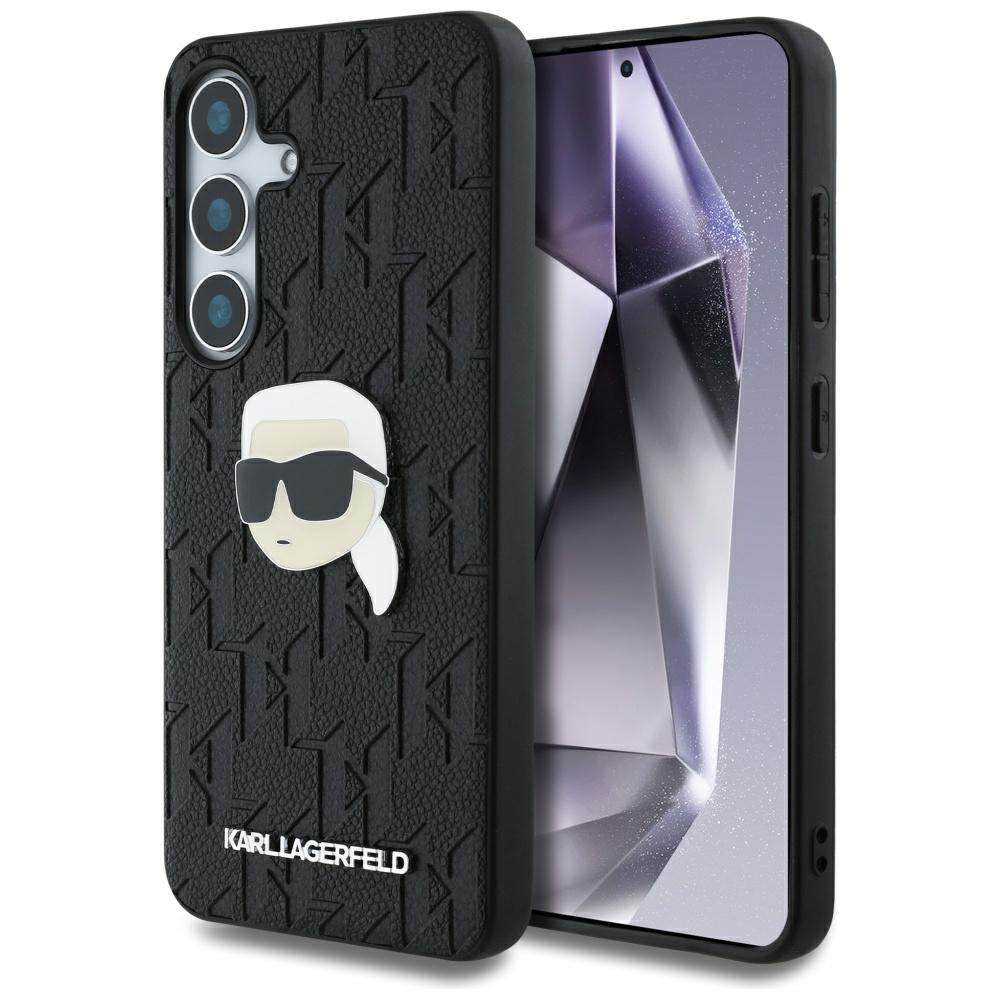 Funda para Samsung Galaxy S25 S931, Karl Lagerfeld, Monograma Karl's Head, Negra