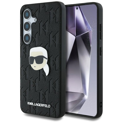 Funda para Samsung Galaxy S25 S931, Karl Lagerfeld, Monograma Karl's Head, Negra