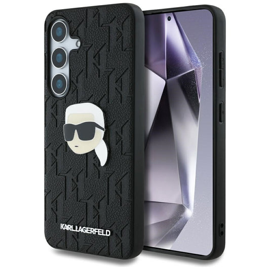 Funda para Samsung Galaxy S25 S931, Karl Lagerfeld, Monograma Karl's Head, Negra