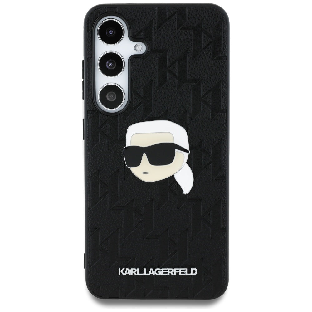 Funda para Samsung Galaxy S25 S931, Karl Lagerfeld, Monograma Karl's Head, Negra