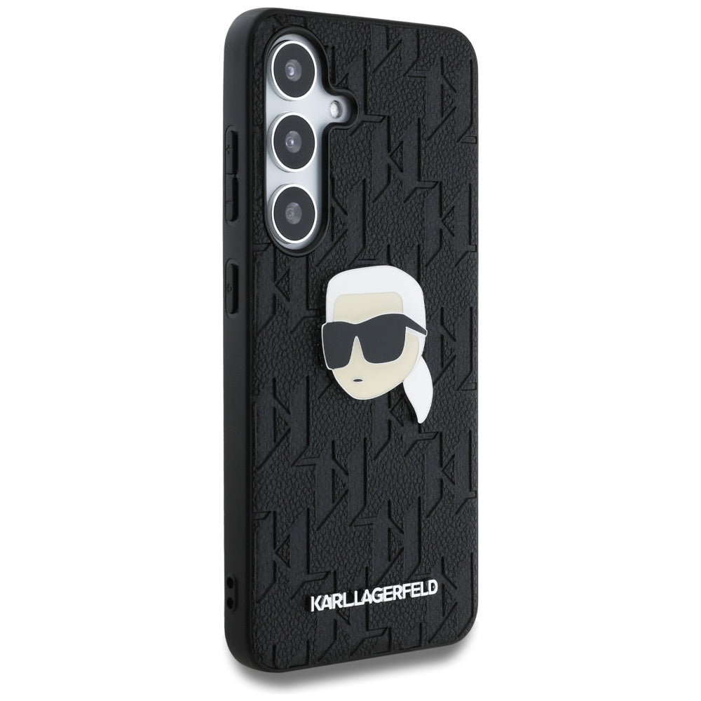 Funda para Samsung Galaxy S25 S931, Karl Lagerfeld, Monograma Karl's Head, Negra