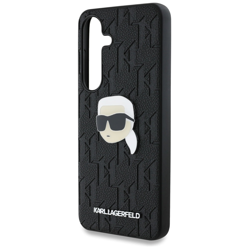 Funda para Samsung Galaxy S25 S931, Karl Lagerfeld, Monograma Karl's Head, Negra