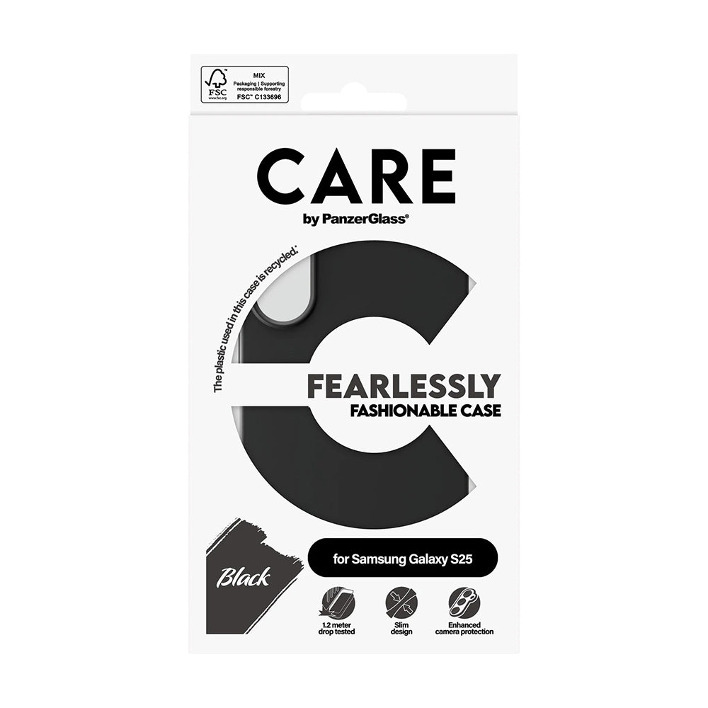 Funda para Samsung Galaxy S25 S931, PanzerGlass, Care Fashionable, Negra.