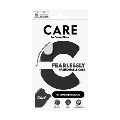 Funda para Samsung Galaxy S25 S931, PanzerGlass, Care Fashionable, Negra.