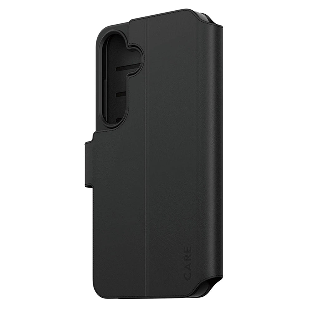 Funda para Samsung Galaxy S25 S931, PanzerGlass, Care Feature Kickstand Wallet, Negra