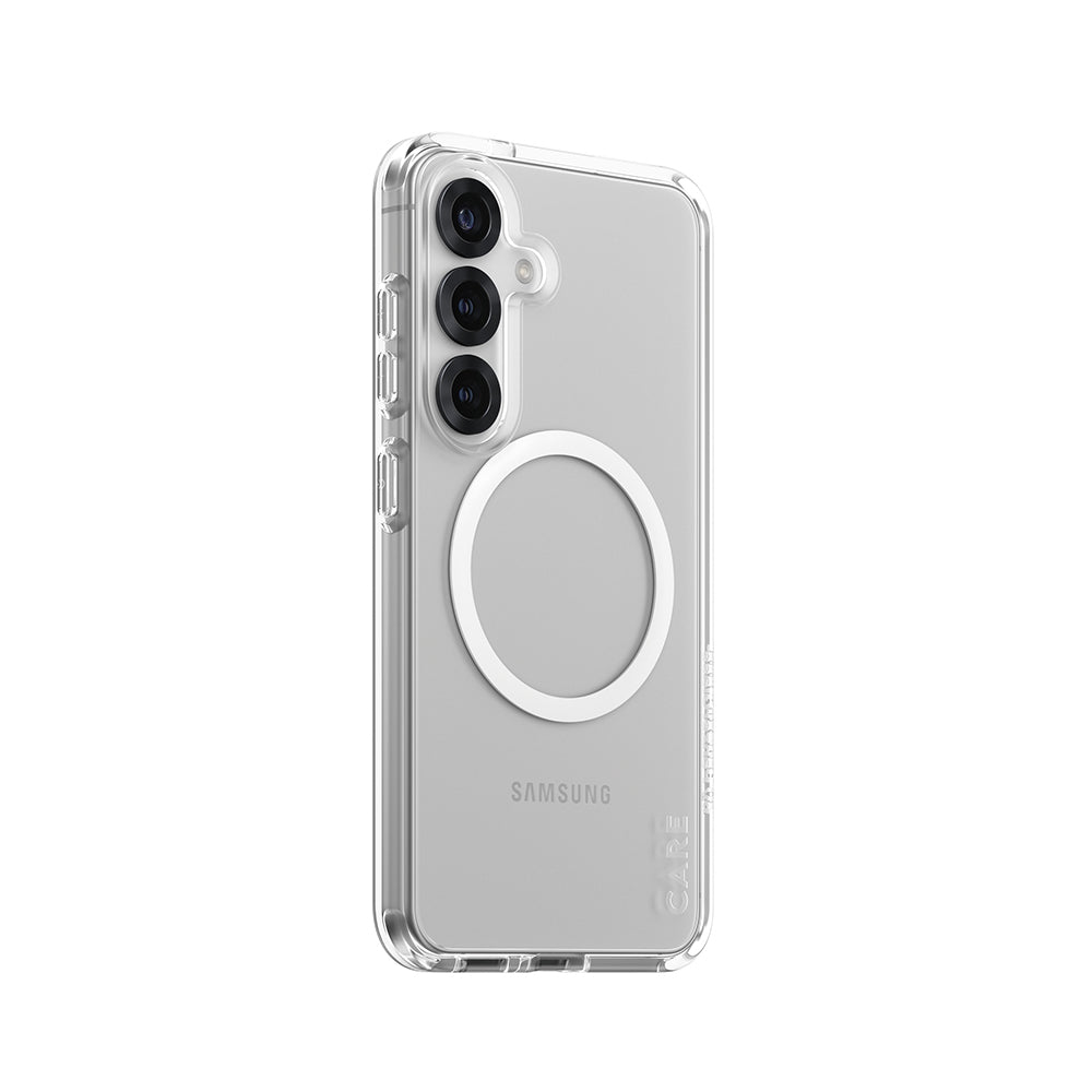 Funda para Samsung Galaxy S25 S931, PanzerGlass, Care Urban Combat, Transparente Blanca