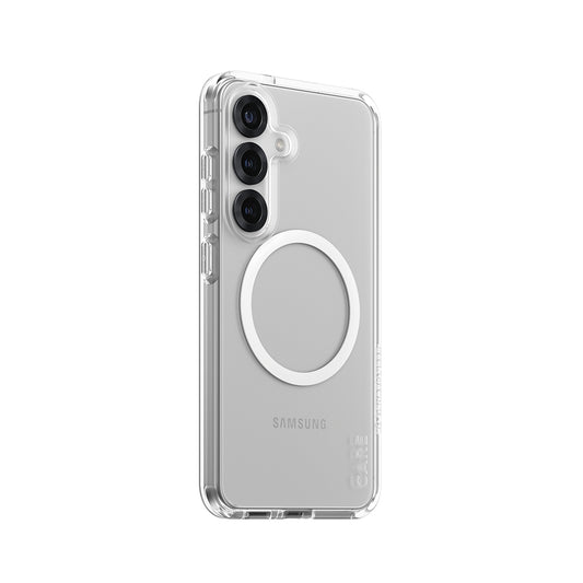 Funda para Samsung Galaxy S25 S931, PanzerGlass, Care Urban Combat, Transparente Blanca