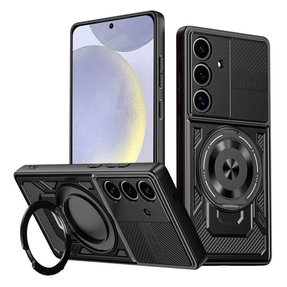 Funda para Samsung Galaxy S25 S931 / S24 S921, Techsuit, RuggedCam, Negra