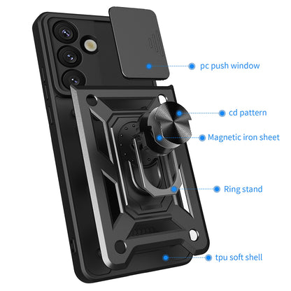 Funda para Samsung Galaxy S25 S931, Techsuit, CamShield, Negra