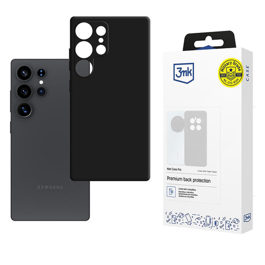 Funda para Samsung Galaxy S25 Ultra S938, 3MK, Pro, Negra Mate