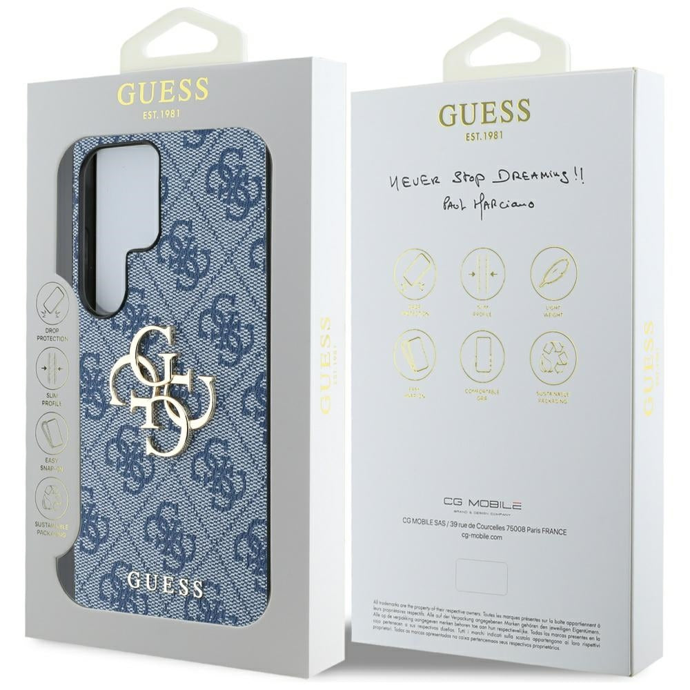 Funda para Samsung Galaxy S25 Ultra S938, Guess, 4G Big Logo, Azul
