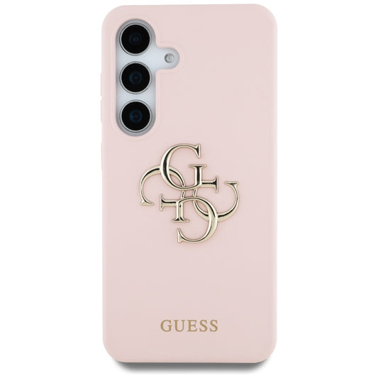 Funda para Samsung Galaxy S25 Ultra S938, Guess, 4G Grained Big and Classic Logo, Rosa