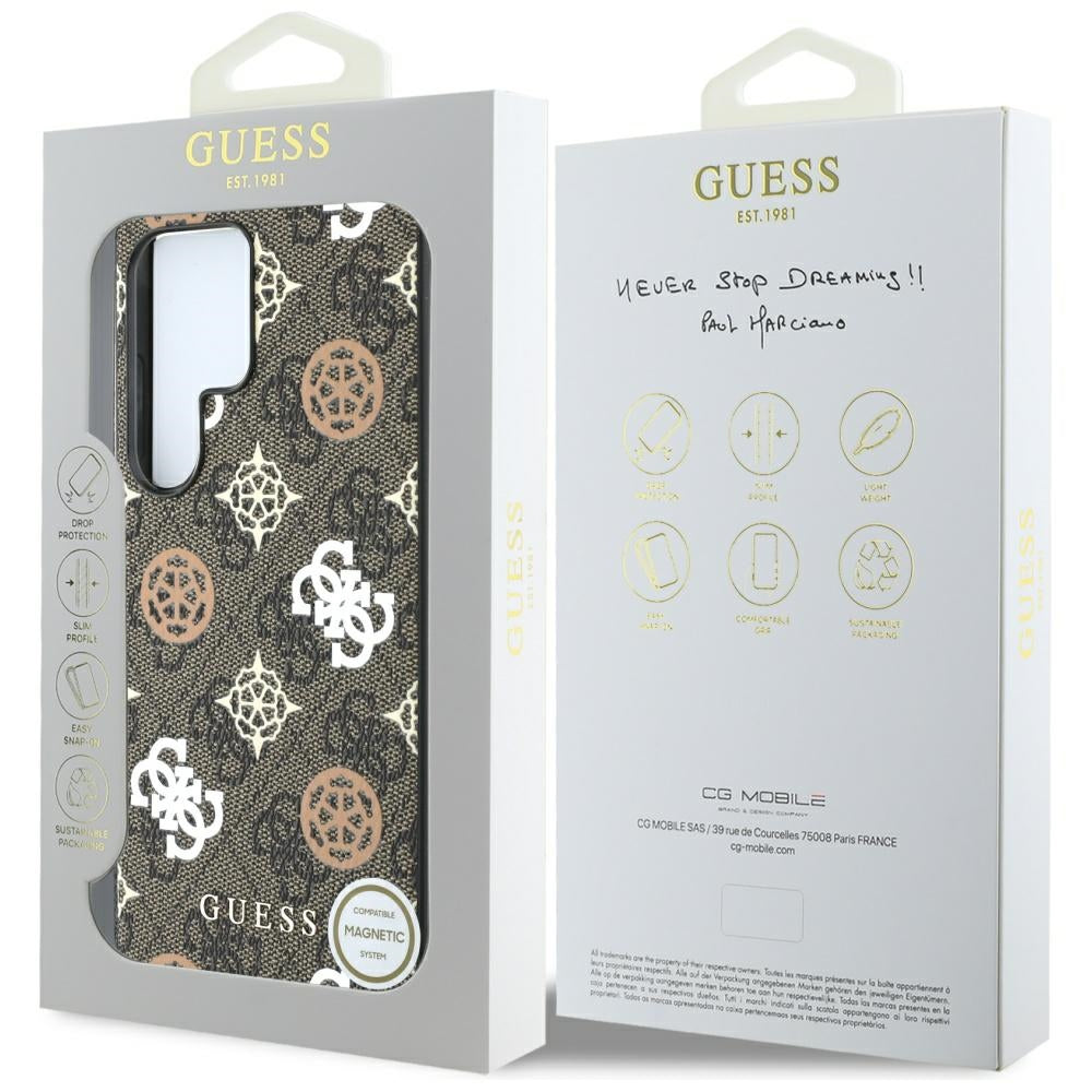 Funda para Samsung Galaxy S25 Ultra S938, Guess, 4G Peony, Marrón.