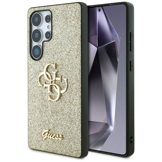 Funda para Samsung Galaxy S25 Ultra S938, Guess, Glitter Big 4G Script, Dorada