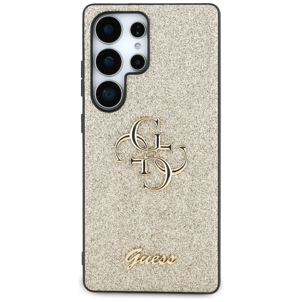Funda para Samsung Galaxy S25 Ultra S938, Guess, Glitter Big 4G Script, Dorada
