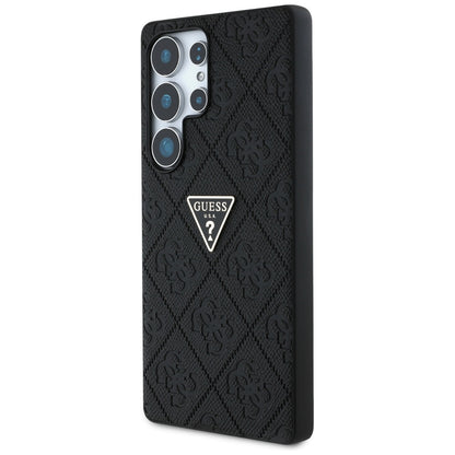 Funda para Samsung Galaxy S25 Ultra S938, Guess, Grained Hot Stamp 4G Triangle, Negra
