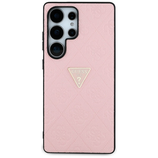 Funda para Samsung Galaxy S25 Ultra S938, Guess, Grained Hot Stamp 4G Triangle, Rosa