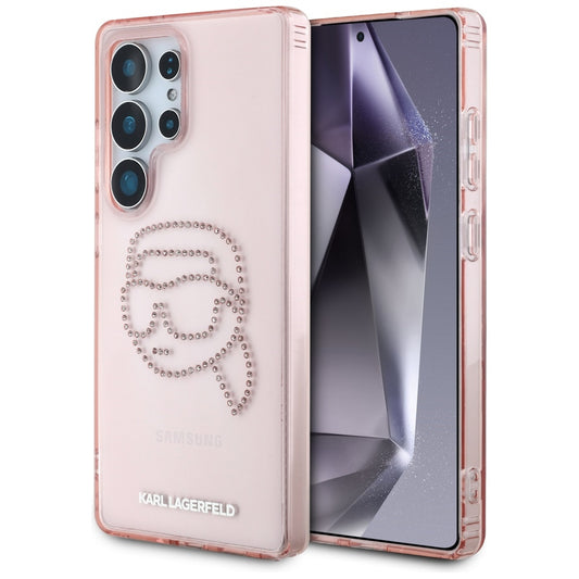 Funda para Samsung Galaxy S25 Ultra S938, Karl Lagerfeld, IML Luxury Karl's Head, Rosa