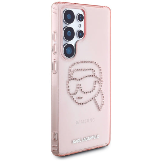 Funda para Samsung Galaxy S25 Ultra S938, Karl Lagerfeld, IML Luxury Karl's Head, Rosa