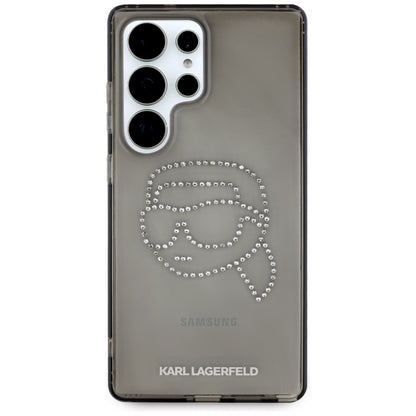 Funda para Samsung Galaxy S25 Ultra S938, Karl Lagerfeld, IML Rhinestones Karl's Head, Negra