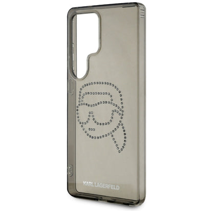 Funda para Samsung Galaxy S25 Ultra S938, Karl Lagerfeld, IML Rhinestones Karl's Head, Negra