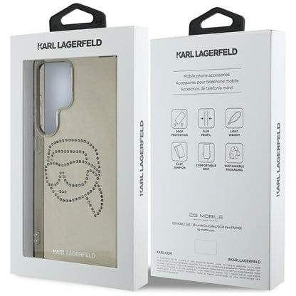 Funda para Samsung Galaxy S25 Ultra S938, Karl Lagerfeld, IML Rhinestones Karl's Head, Negra
