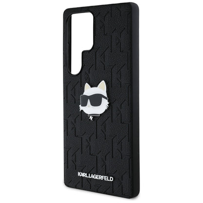Case for Samsung Galaxy S25 Ultra S938, Karl Lagerfeld, Monogram Choupette's Head, Black