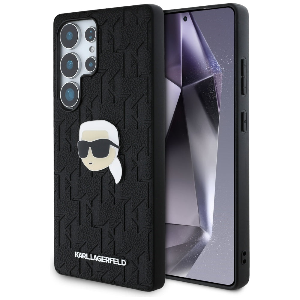 Funda para Samsung Galaxy S25 Ultra S938, Karl Lagerfeld, Monogram Karl's Head, Negra