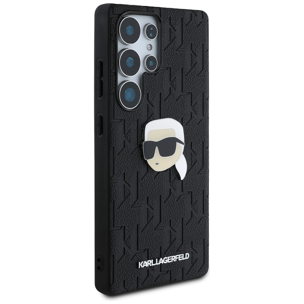 Funda para Samsung Galaxy S25 Ultra S938, Karl Lagerfeld, Monogram Karl's Head, Negra