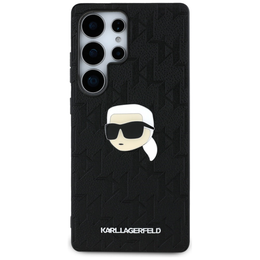 Funda para Samsung Galaxy S25 Ultra S938, Karl Lagerfeld, Monogram Karl's Head, Negra