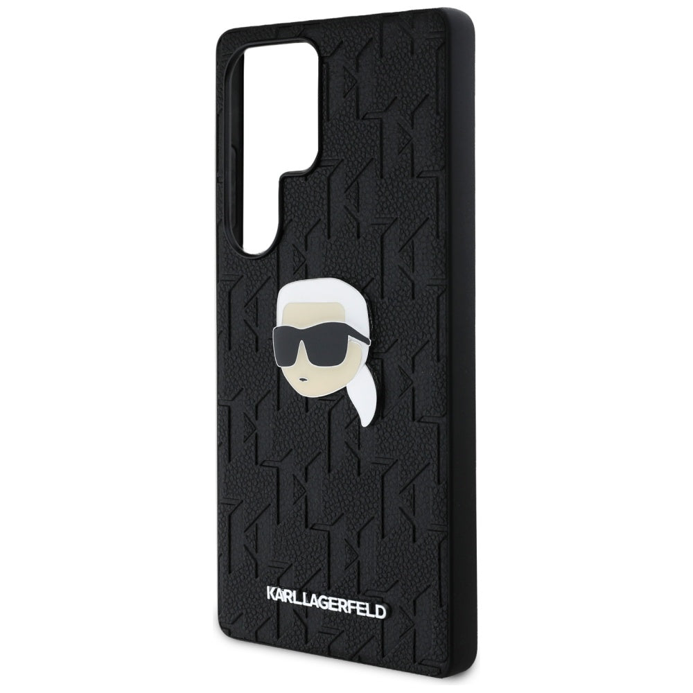 Funda para Samsung Galaxy S25 Ultra S938, Karl Lagerfeld, Monogram Karl's Head, Negra