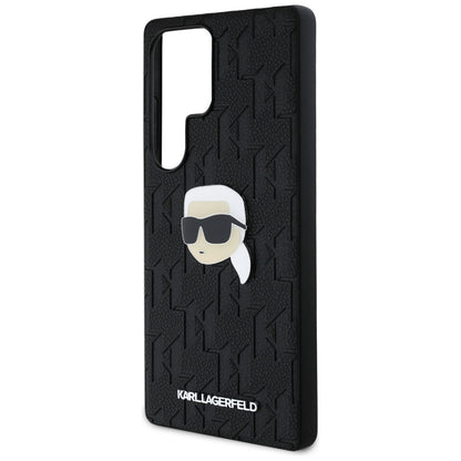 Funda para Samsung Galaxy S25 Ultra S938, Karl Lagerfeld, Monogram Karl's Head, Negra