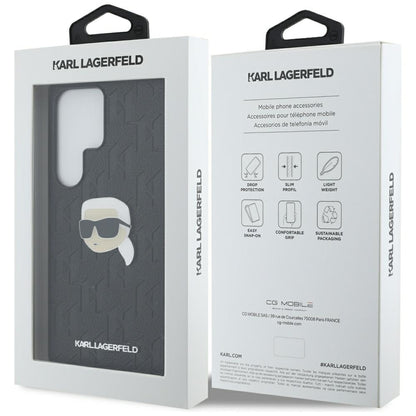Funda para Samsung Galaxy S25 Ultra S938, Karl Lagerfeld, Monogram Karl's Head, Negra