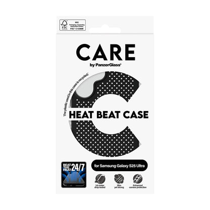 Funda para Samsung Galaxy S25 Ultra S938, PanzerGlass, Care Feature Heat Beat, Negra