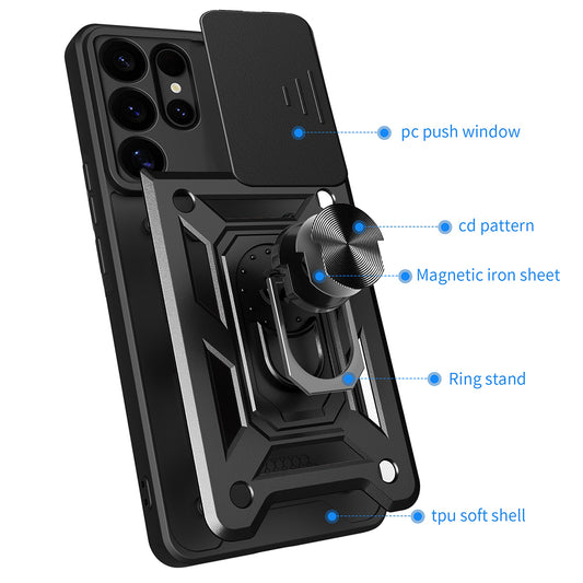 Funda para Samsung Galaxy S25 Ultra S938, Techsuit, CamShield, Negra