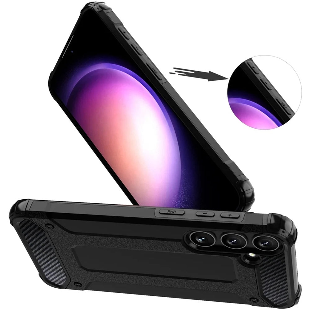 Case for Samsung Galaxy S25 Ultra S938, Techsuit, Hybrid Armor, Black