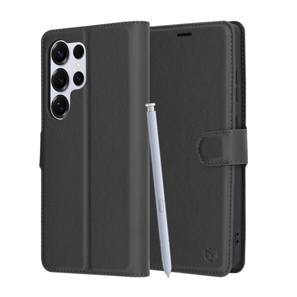 Funda para Samsung Galaxy S25 Ultra S938, Techsuit, Leather Folio, Negra