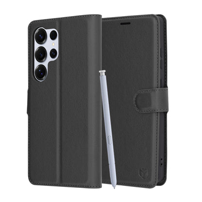 Funda para Samsung Galaxy S25 Ultra S938, Techsuit, Leather Folio, Negra