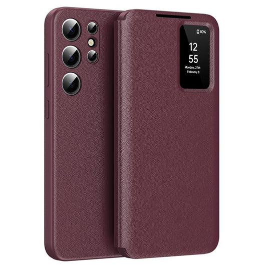 Funda para Samsung Galaxy S25 Ultra S938, Techsuit, SmartView, Roja