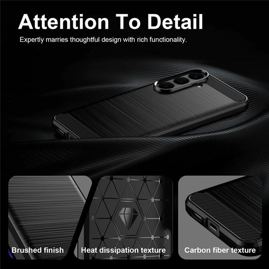 Funda para Samsung Galaxy S26 FE / S25 FE, Techsuit, Carbono, Azul