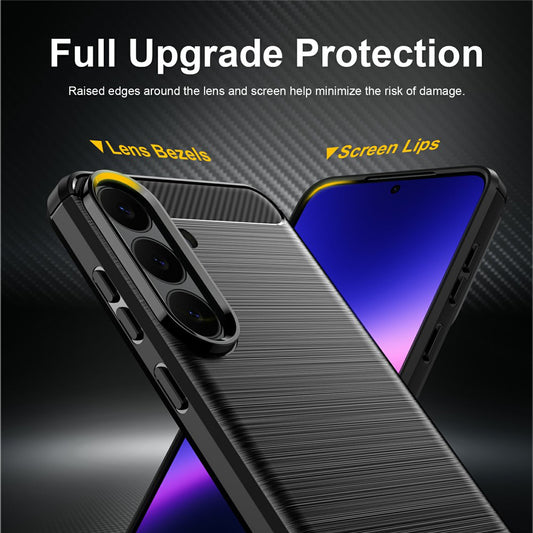 Funda para Samsung Galaxy S26 FE / S25 FE, Techsuit, Carbono, Negra