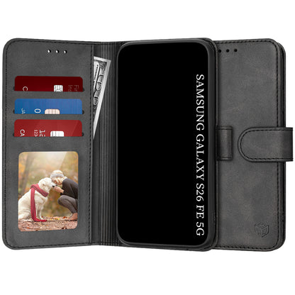 Funda para Samsung Galaxy S26 FE / S25 FE, Techsuit, Diary Book, Negra