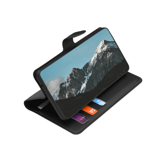 Funda para Samsung Galaxy S26 FE / S25 FE, Techsuit, Leather Folio, Negra