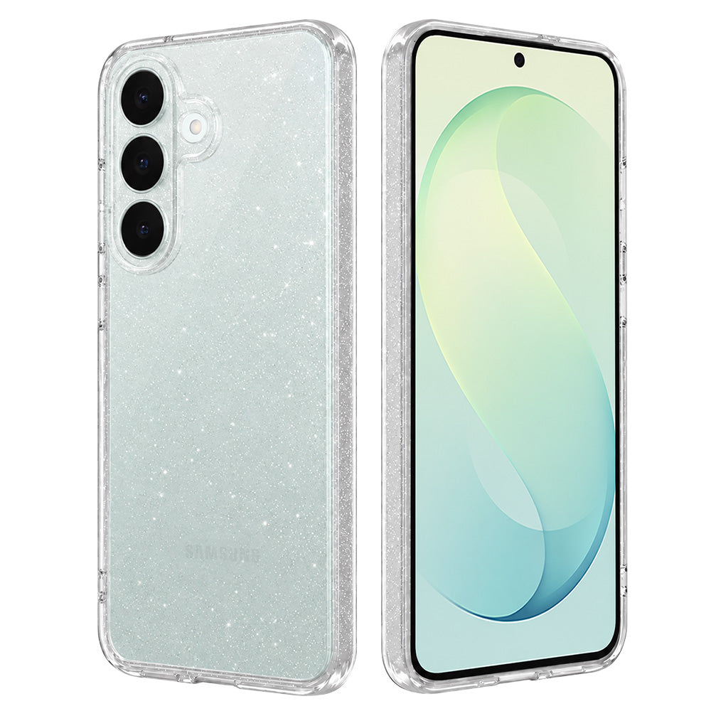 Funda para Samsung Galaxy S26 FE S741 / S25 FE, Techsuit, SparkleSkin, transparente